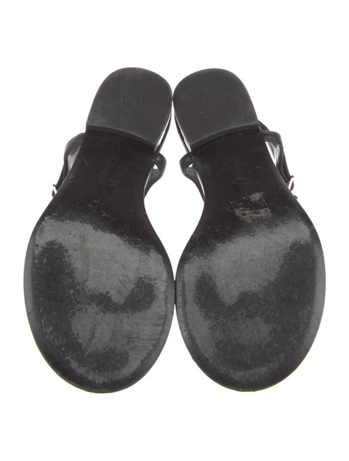 Chanel 2024 Interlocking CC Logo T-Strap Sandals