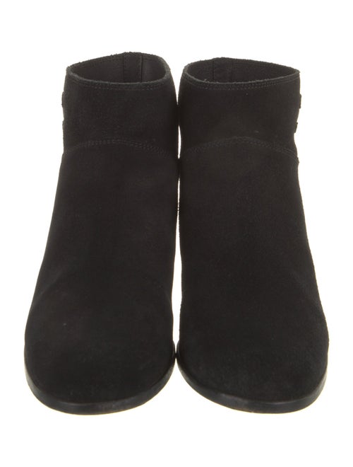 Chanel Interlocking CC Logo Suede Boots