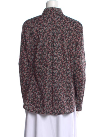 Chanel 2024 Floral Print Button-Up Top