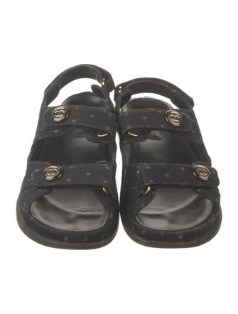 Chanel 2023 Interlocking CC Logo Sandals