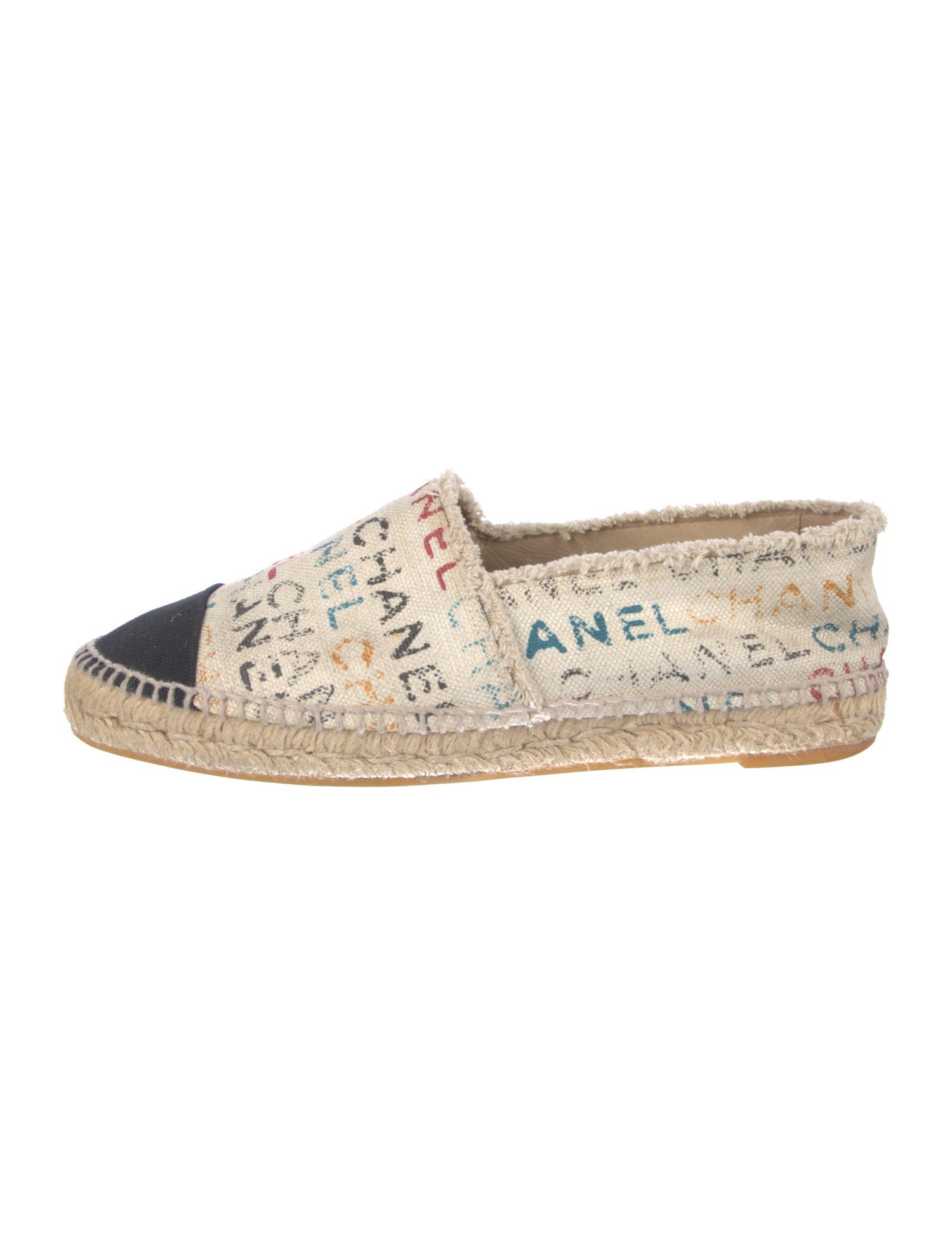 Chanel Interlocking CC Logo Canvas Espadrilles