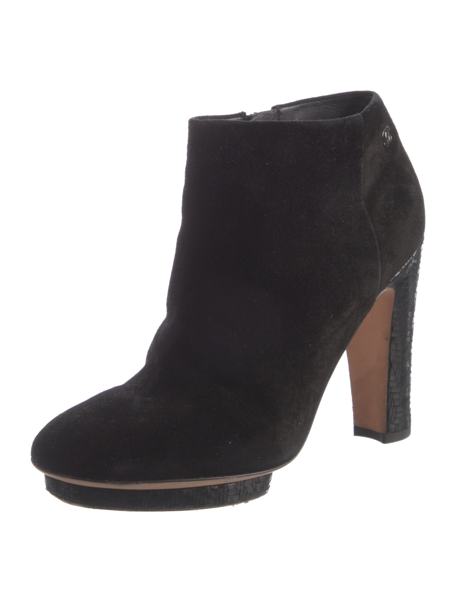 Chanel 2014 Interlocking CC Logo Boots