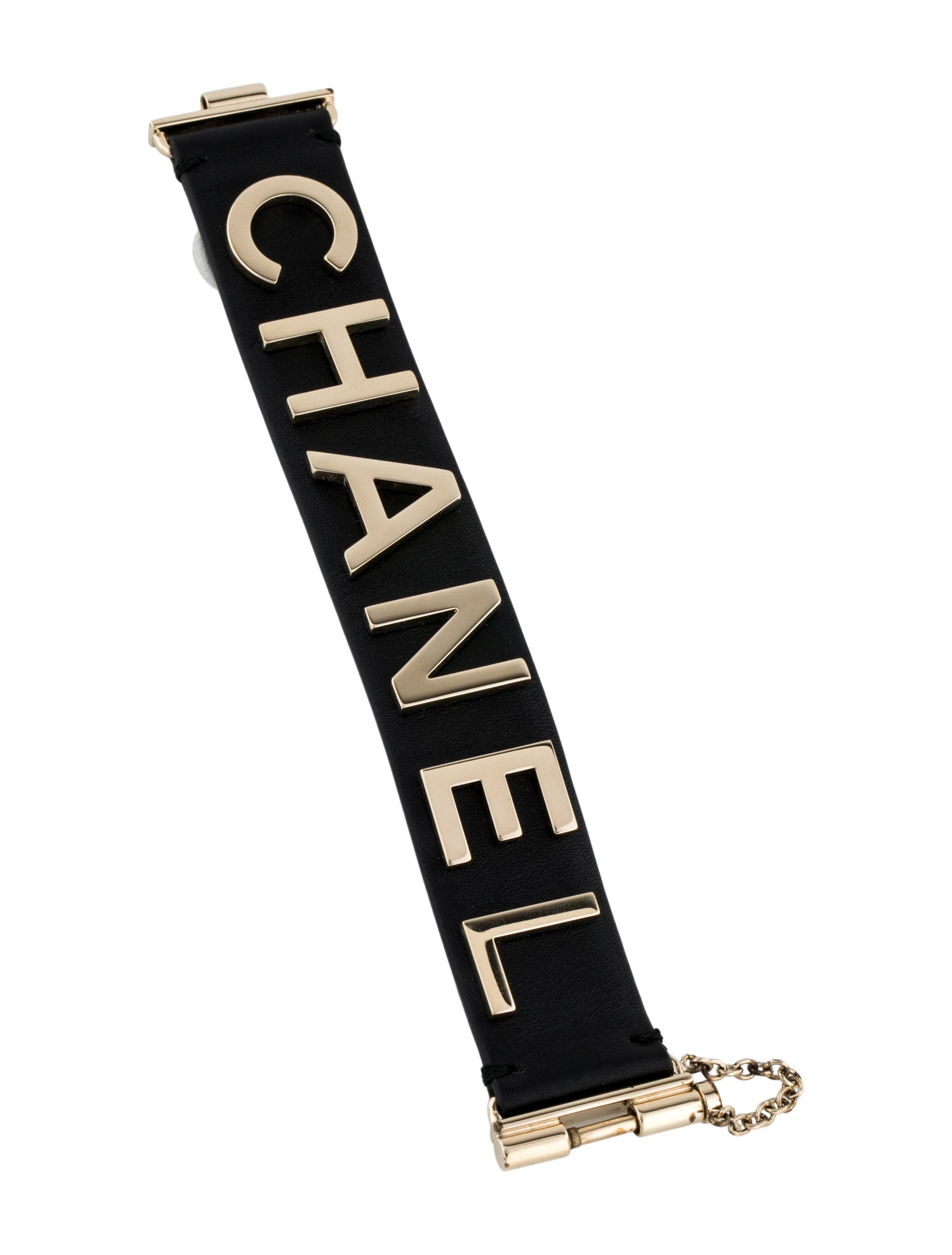Chanel Leather Wrap Bracelet