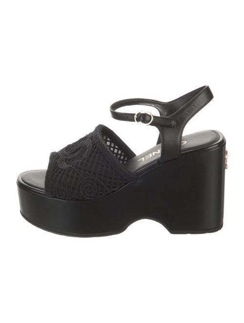 Chanel 2025 Interlocking CC Logo Slingback Sandals