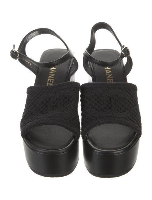 Chanel 2025 Interlocking CC Logo Slingback Sandals