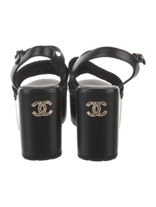 Chanel 2025 Interlocking CC Logo Slingback Sandals