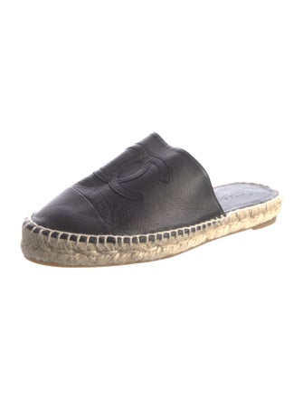 Chanel Interlocking CC Logo Lambskin Mules