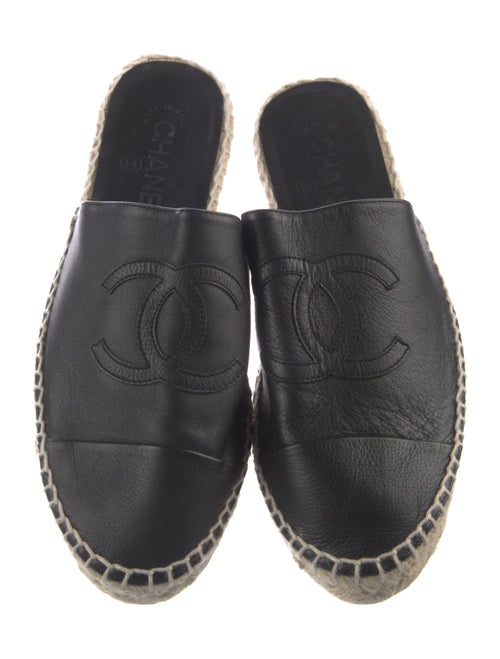 Chanel Interlocking CC Logo Lambskin Mules