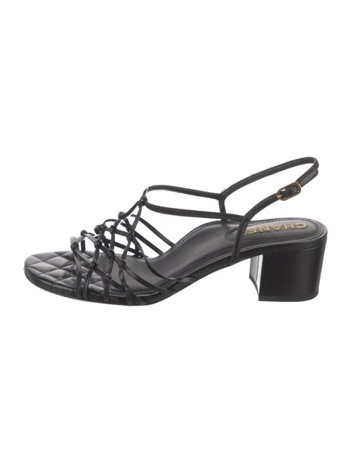 Chanel 2021 Interlocking CC Logo Slingback Sandals