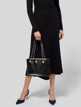 Chanel Signature Plate Shopping Tote