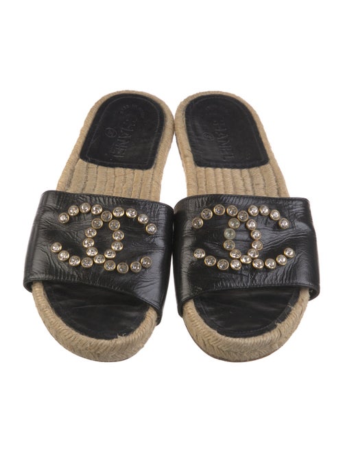 Chanel Interlocking CC Logo Jute Espadrilles