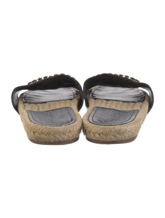 Chanel Interlocking CC Logo Jute Espadrilles