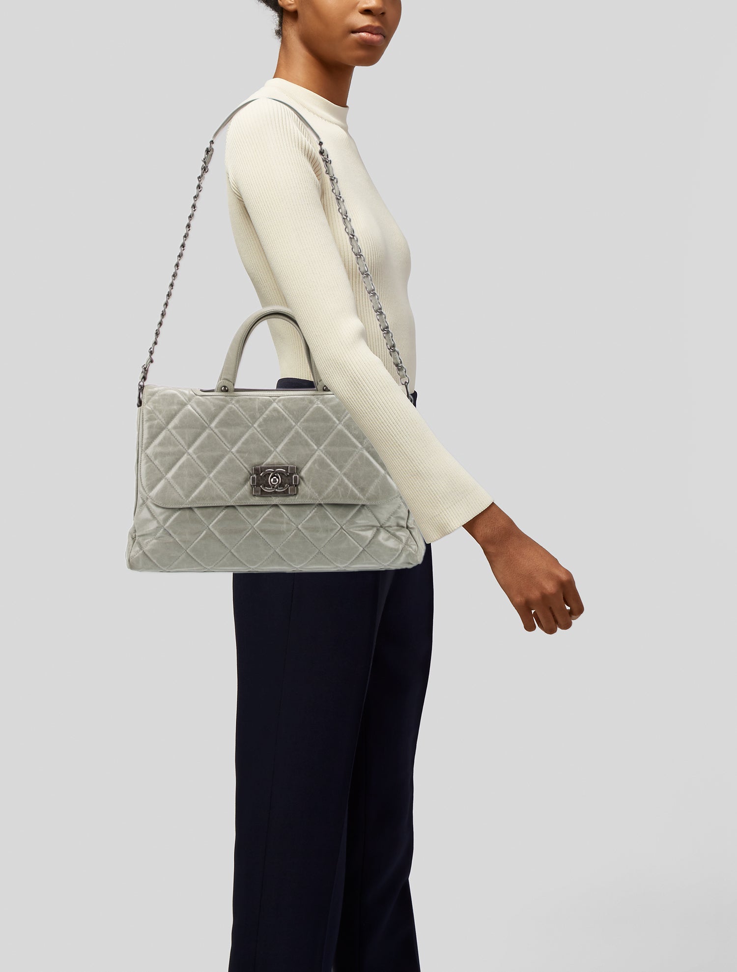 Chanel Quilted Boy Satchel Bag