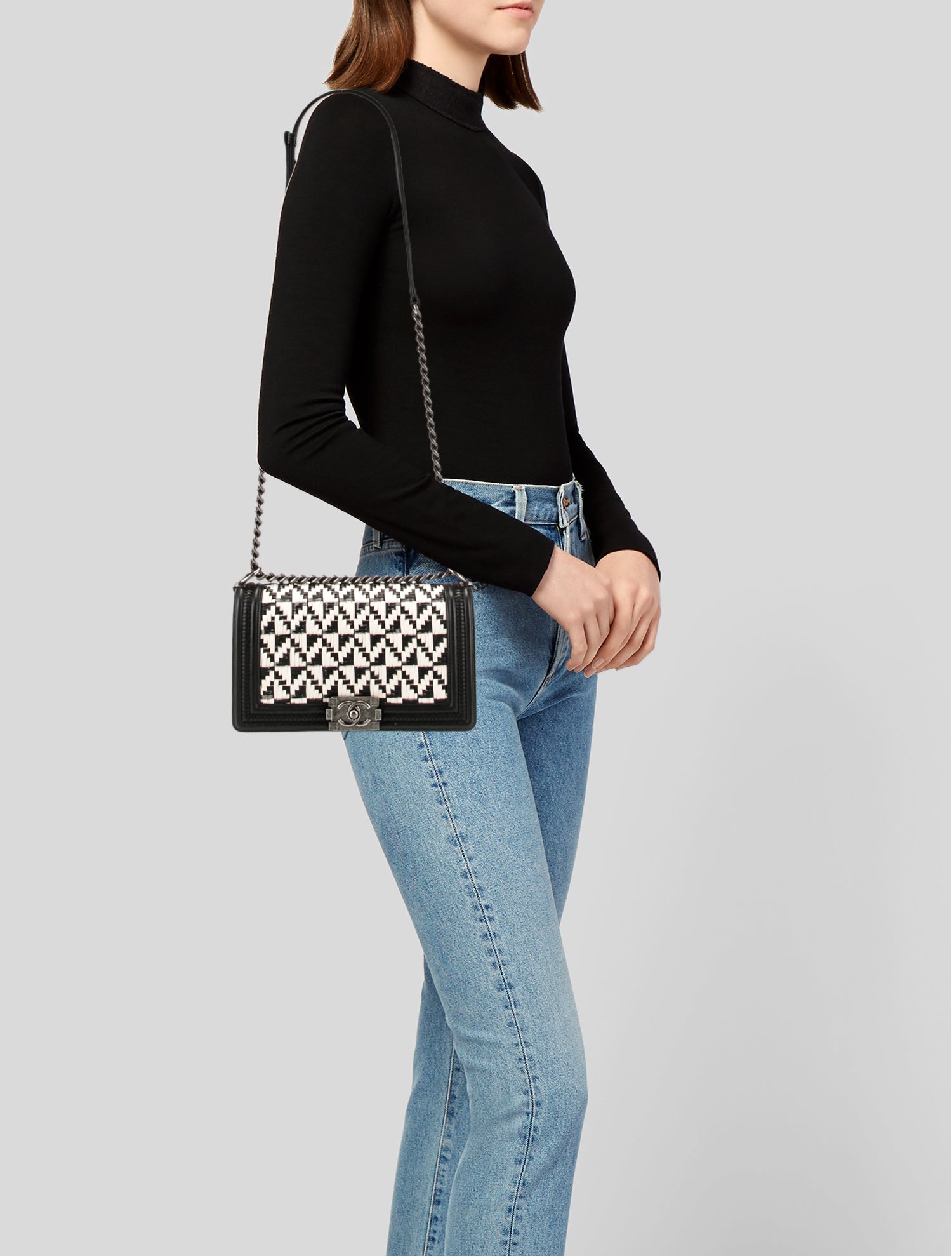 Chanel Medium Woven Boy Bag