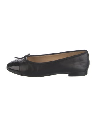 Chanel Interlocking CC Logo Lambskin Ballet Flats