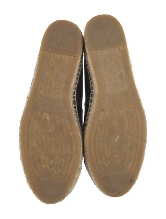 Chanel Interlocking CC Logo Leather Espadrilles