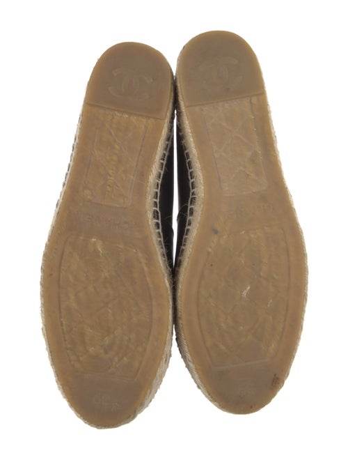 Chanel Interlocking CC Logo Leather Espadrilles