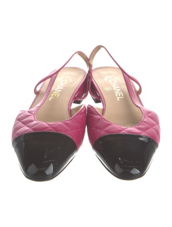 Chanel 2022 Interlocking CC Logo Slingback Flats