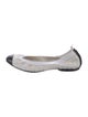 Chanel Colorblock Pattern Lace Trim Embellishment Ballet Flats