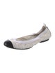 Chanel Colorblock Pattern Lace Trim Embellishment Ballet Flats