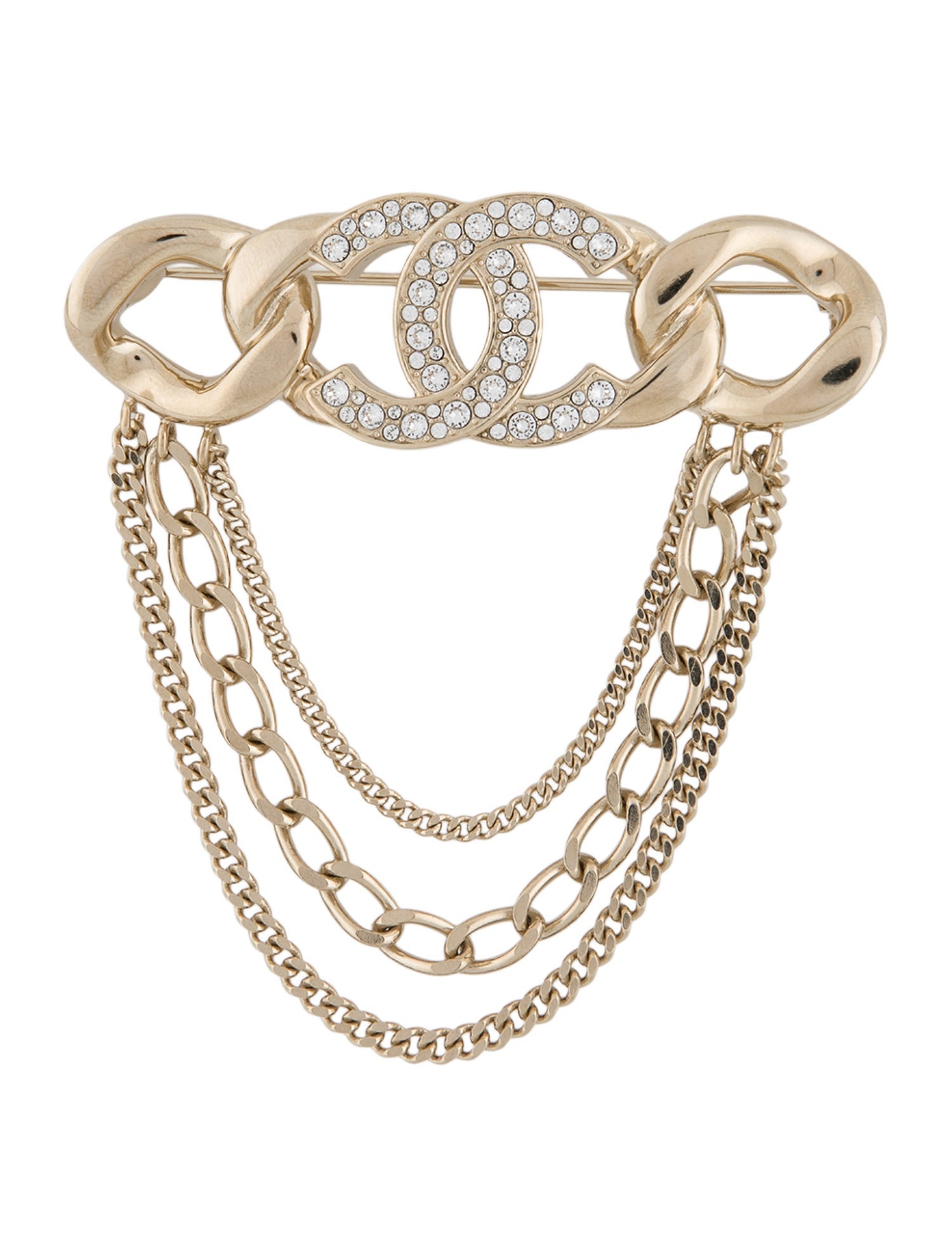 Chanel Strass CC Brooch