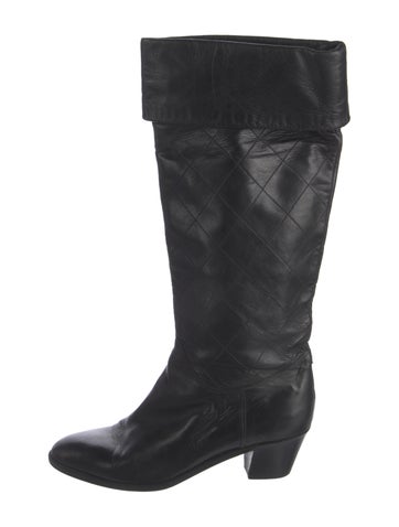 Chanel Boots Vintage 1990's Riding 8