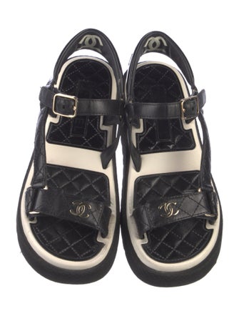 Chanel 2022 Interlocking CC Logo Sandals