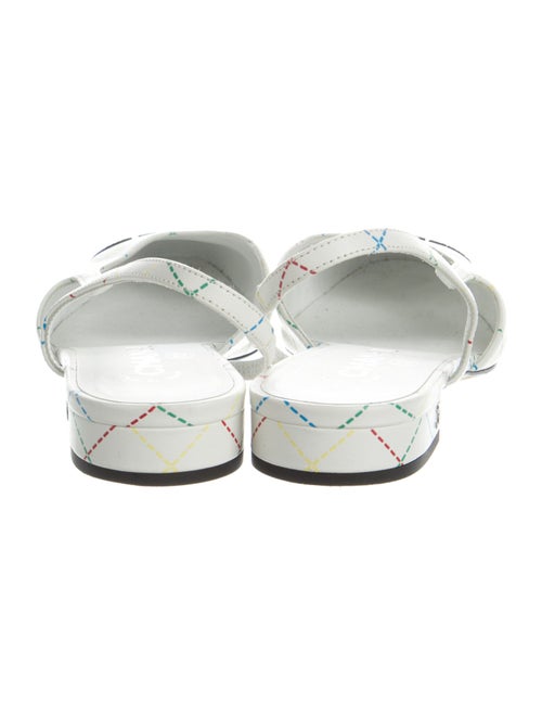 Chanel Interlocking CC Logo Lambskin Slingback Flats