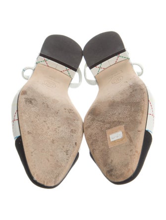 Chanel Interlocking CC Logo Lambskin Slingback Flats