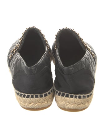 Chanel Interlocking CC Logo Lambskin Espadrilles