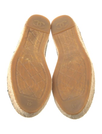 Chanel Interlocking CC Logo Lambskin Espadrilles