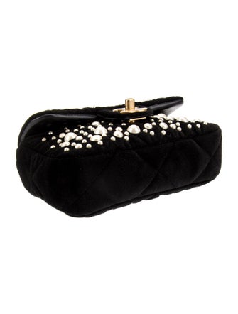Chanel Velvet Pearl Rectangular Mini Flap Bag