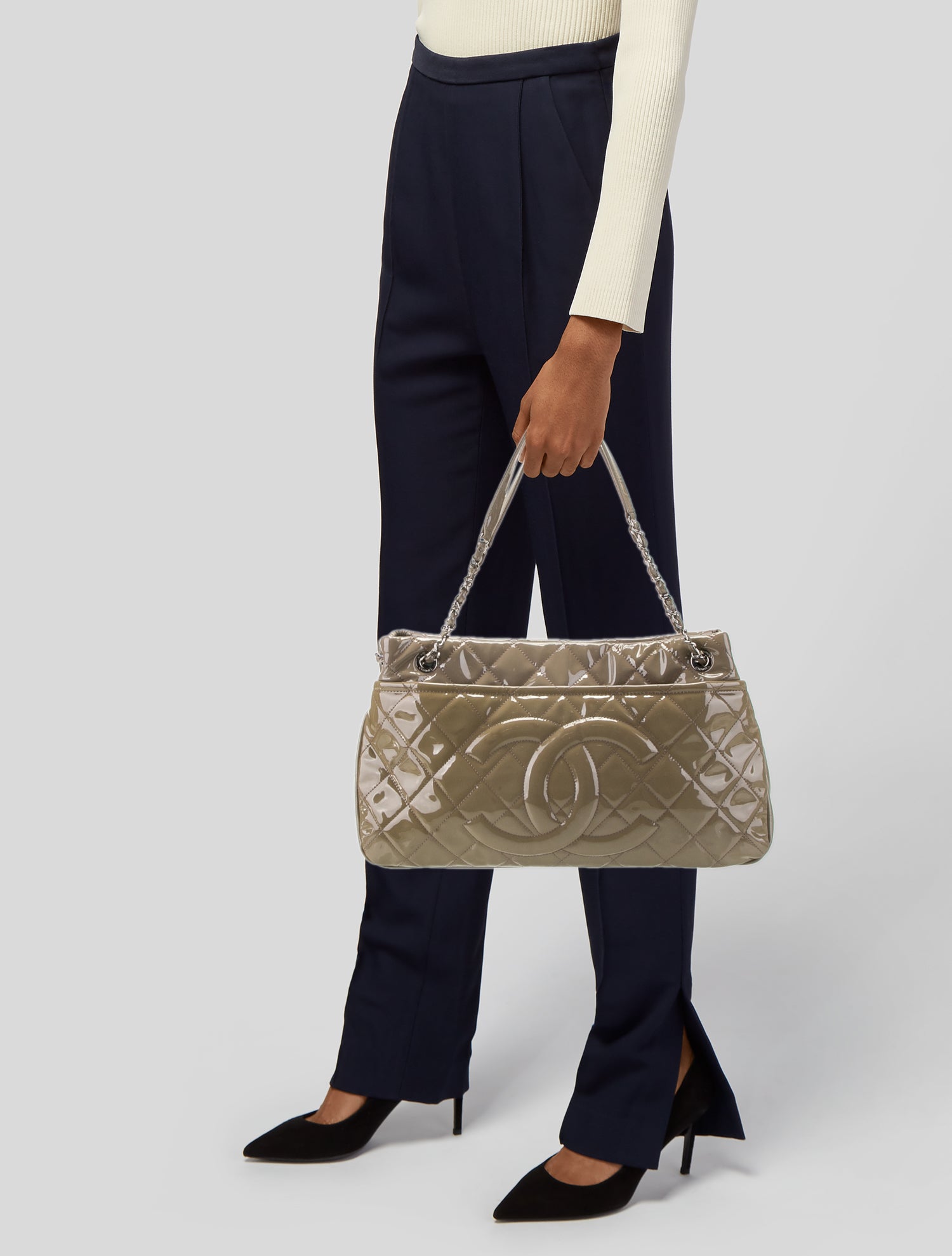 Chanel Patent Timeless Soft Shopper Tote