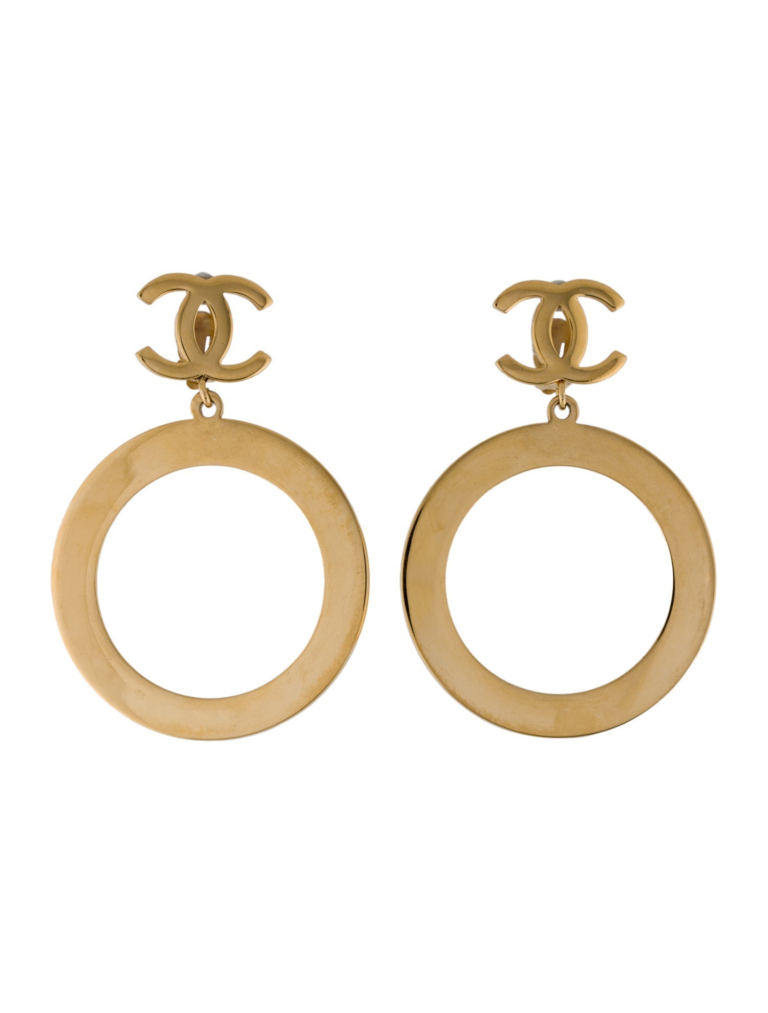 Chanel Vintage CC Clip-On Drop Earrings
