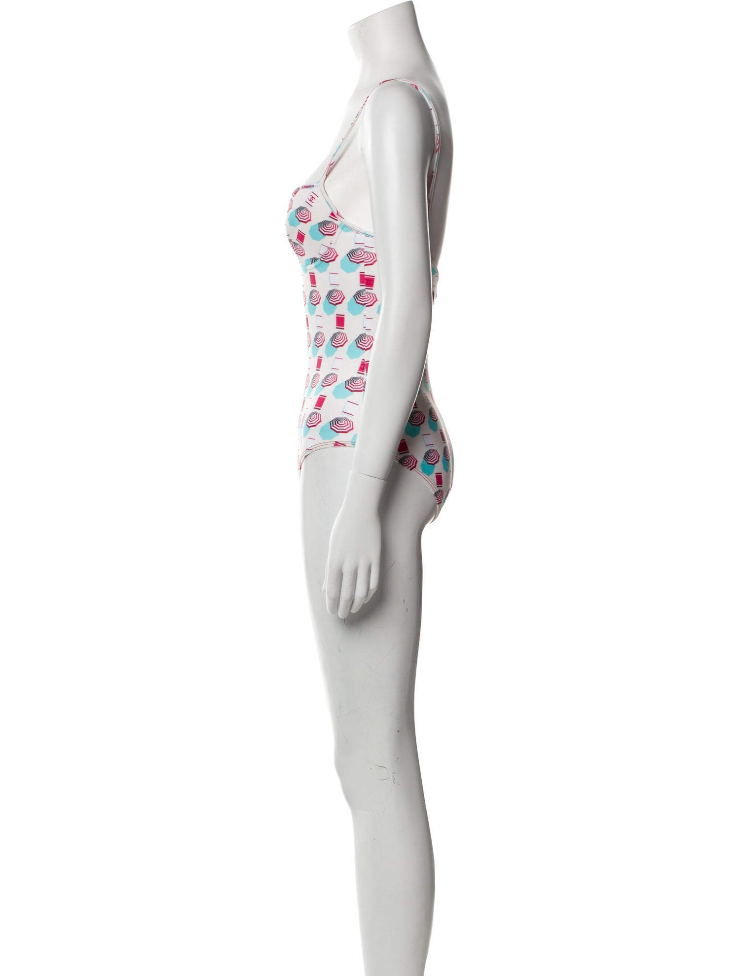 Chanel 2019 Printed One-Piece w/ Tags