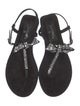 Chanel 2022 Interlocking CC Logo T-Strap Sandals