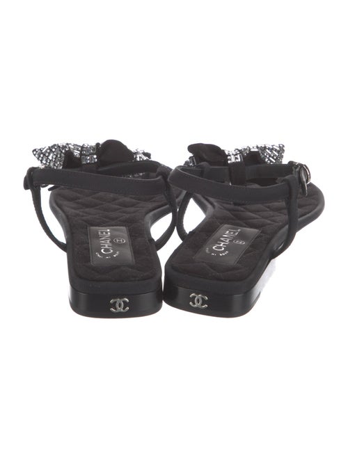 Chanel 2022 Interlocking CC Logo T-Strap Sandals