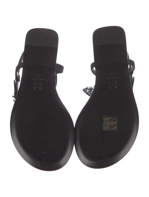 Chanel 2022 Interlocking CC Logo T-Strap Sandals