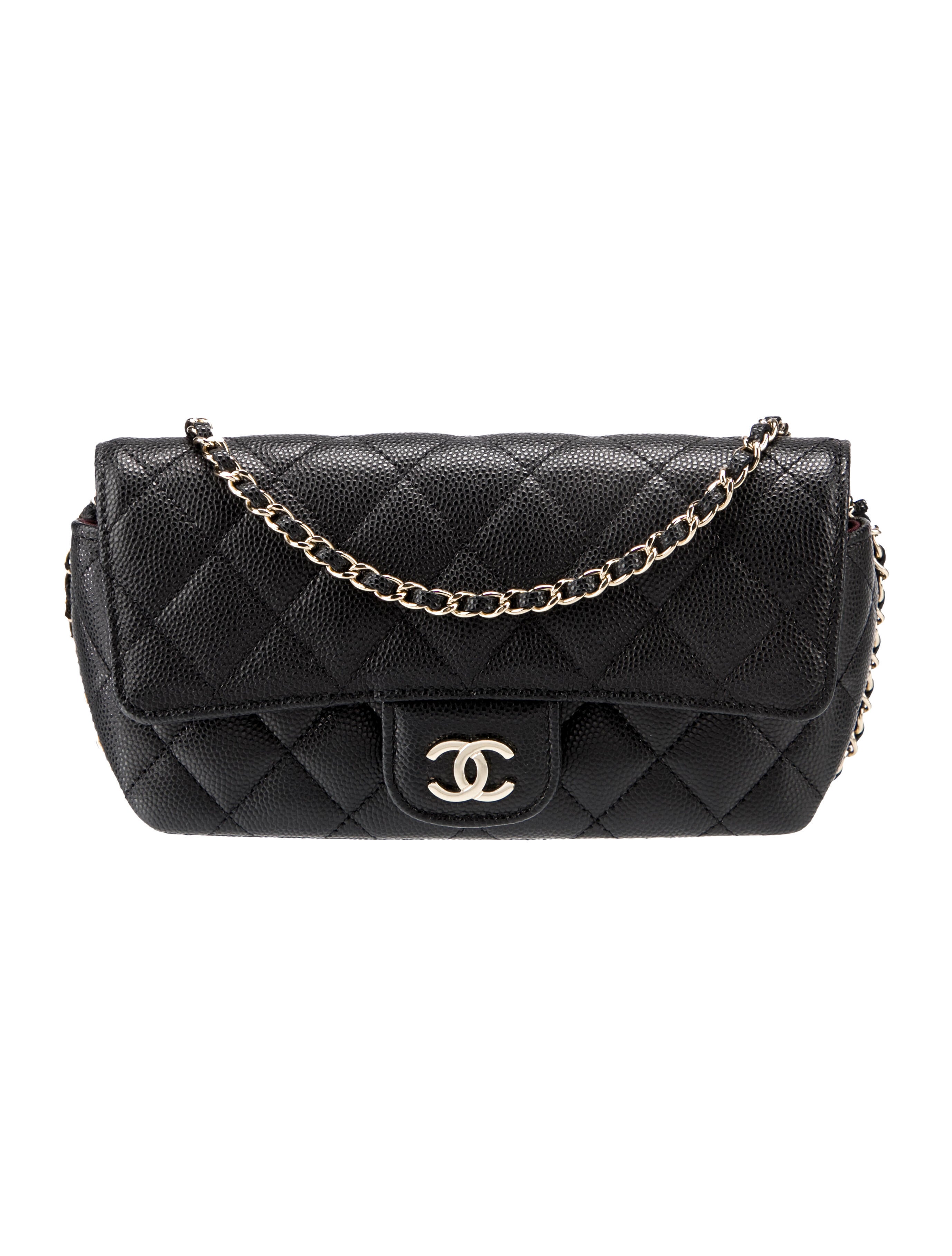 Chanel Caviar Classic Glasses Case on Chain