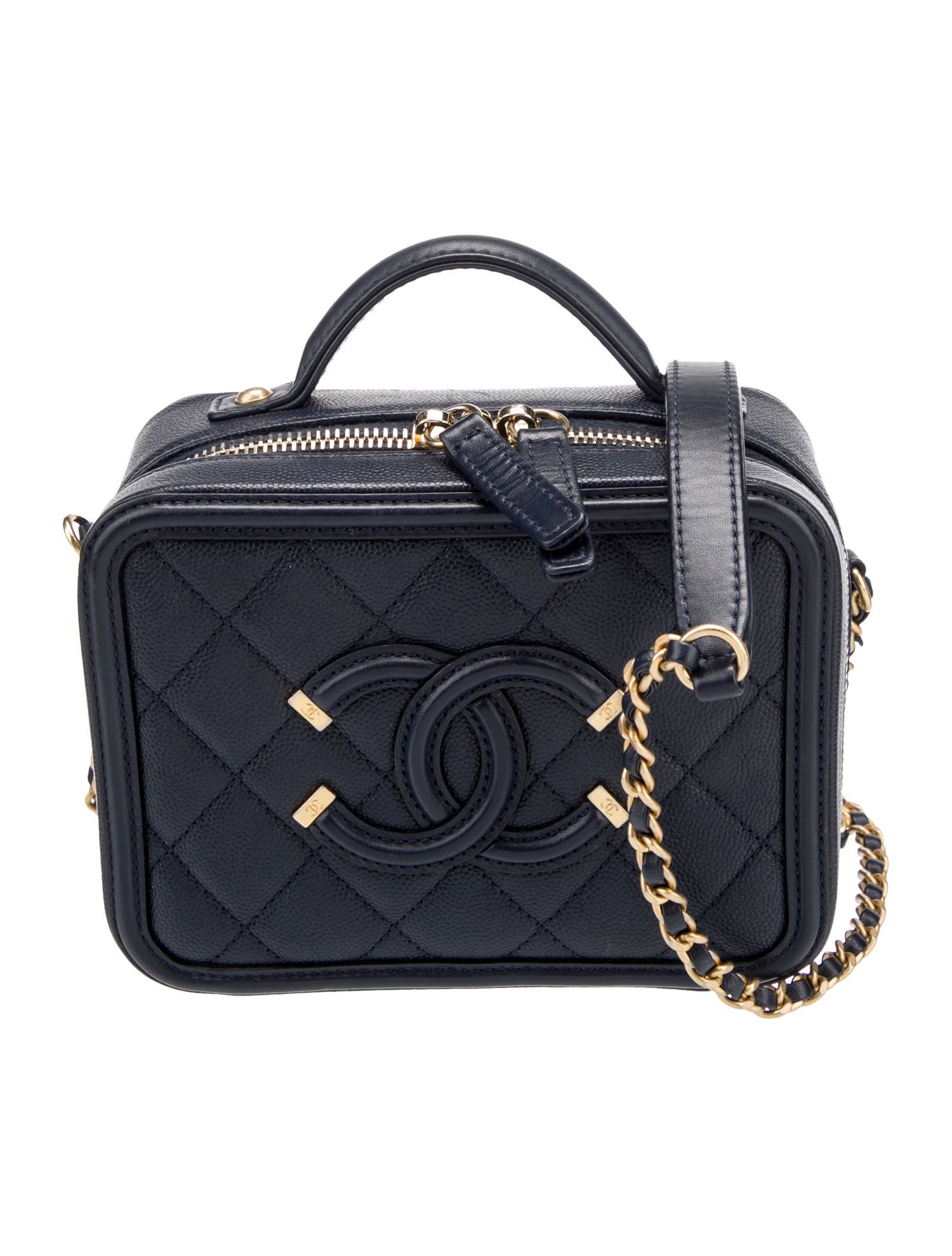 Chanel Small Filigree Vanity Case