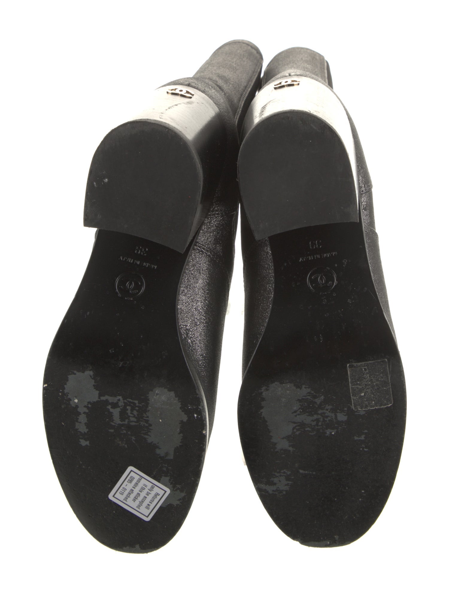 Chanel 2019 Interlocking CC Logo Chelsea Boots