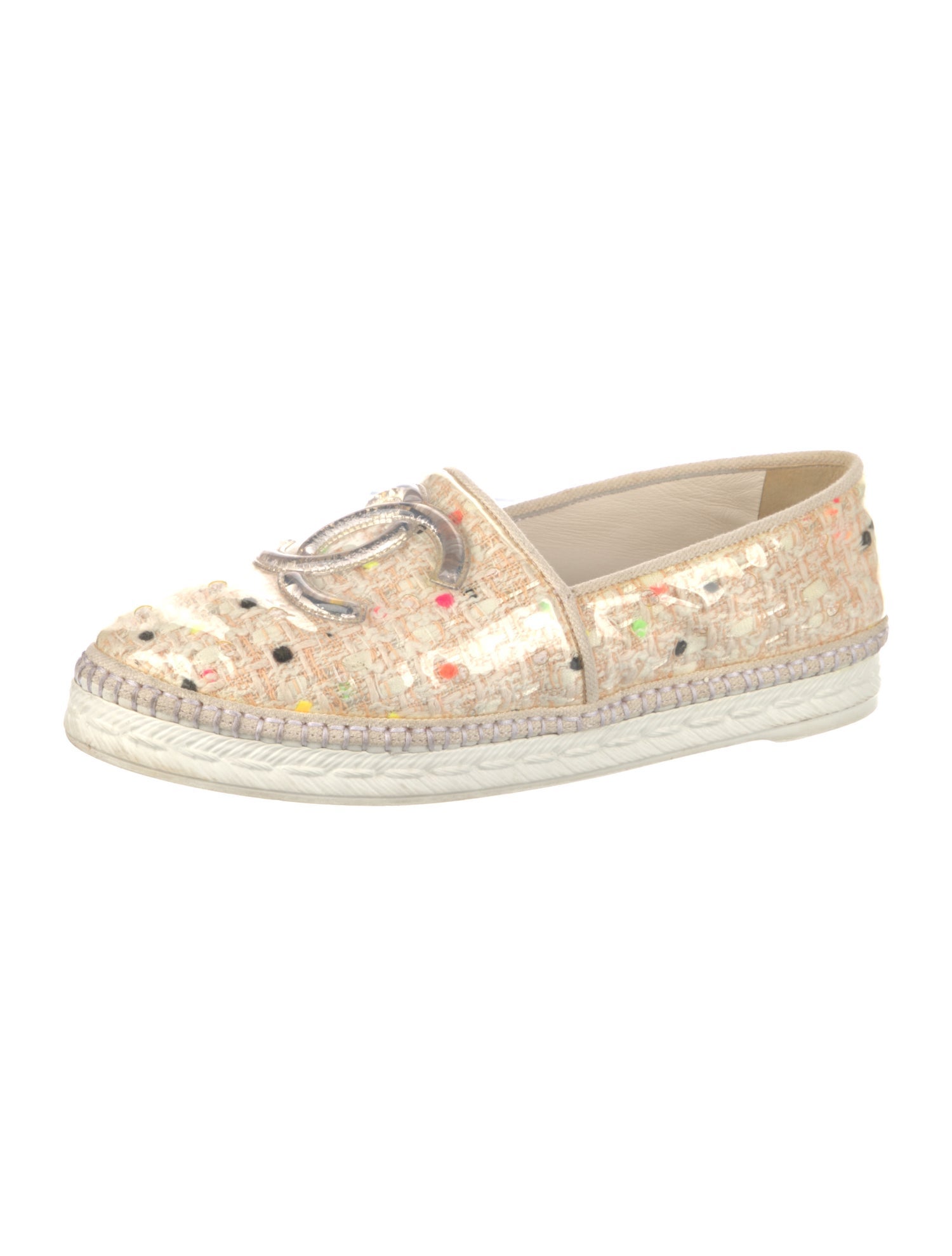 Chanel Interlocking CC Logo PVC Espadrilles