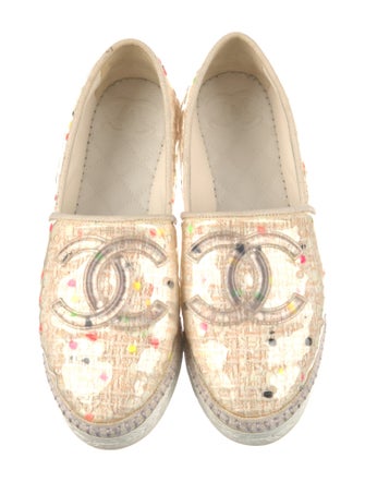 Chanel Interlocking CC Logo PVC Espadrilles