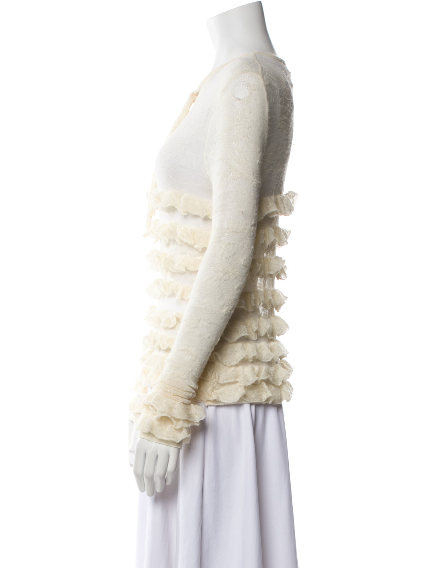 Chanel Crew Neck Long Sleeve Blouse