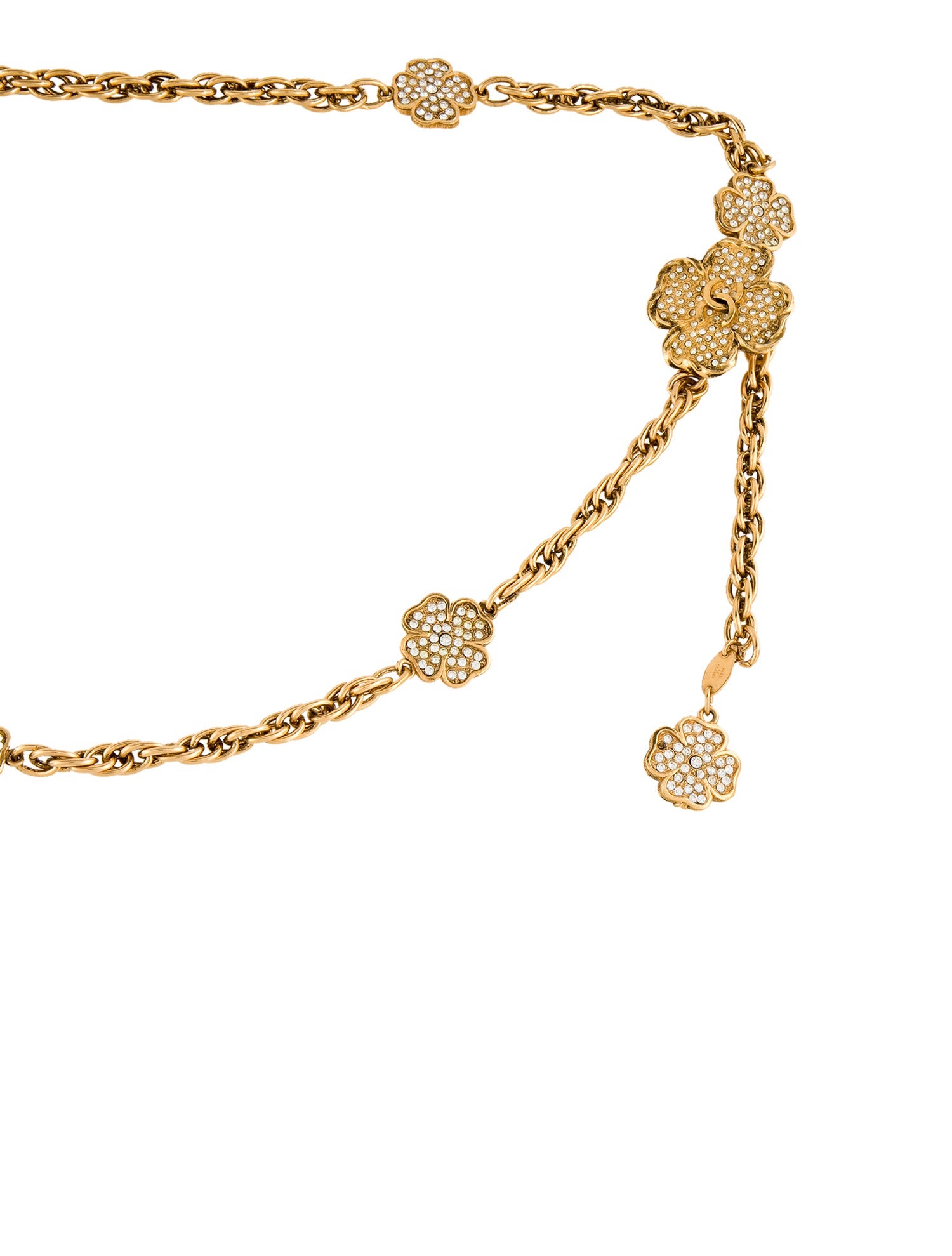 Chanel 1984 Clover Medallion Chain-Link Belt