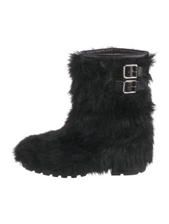 Chanel 2010 Interlocking CC Logo Lace-Up Boots