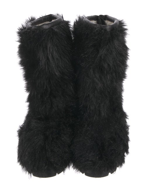 Chanel 2010 Interlocking CC Logo Lace-Up Boots