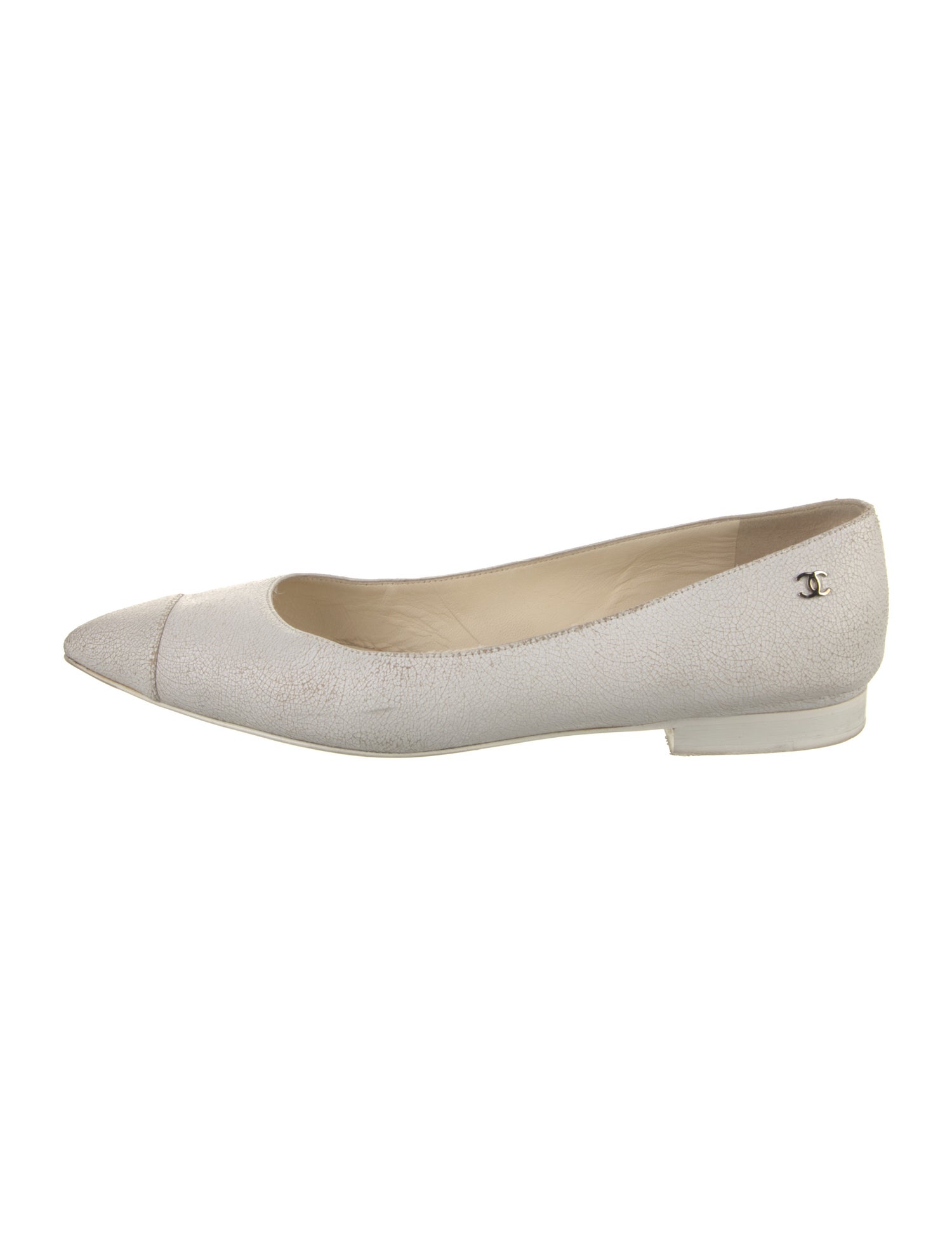 Chanel 2014 Interlocking CC Logo Ballet Flats