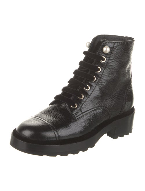 Chanel 2021 Interlocking CC Logo Combat Boots