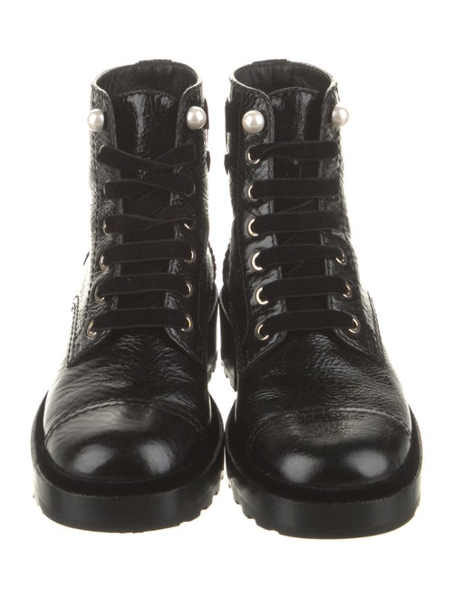 Chanel 2021 Interlocking CC Logo Combat Boots